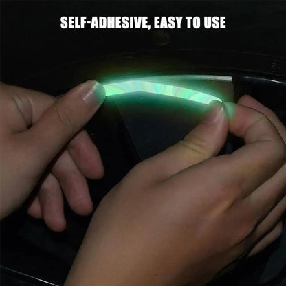 20Pcs Motorcycle Tire Rim Reflective Sticker Night Safety Warning Stickers Hub Reflector Auto Decals Motorcycle Wheel Strip Tool